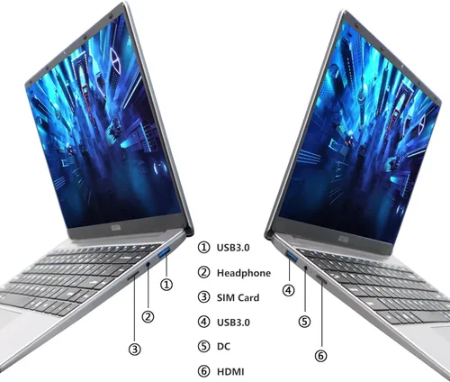 Miniatura 8 de FUNYET Computadora portátil, portátiles para juegos 2026, PC con tapa superior de 14 pulgadas, Windows 11 Pro, 16 GB de RAM SSD de 1 TB, procesador