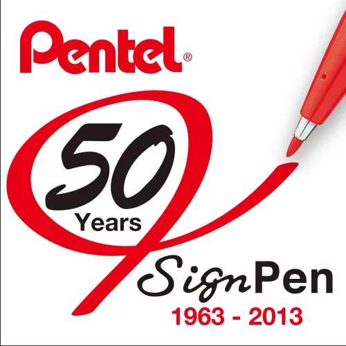 Miniatura 11 de Pentel S52012 - Rotulador de punta fina, punta de bala, 0.028 in, surtido, 12