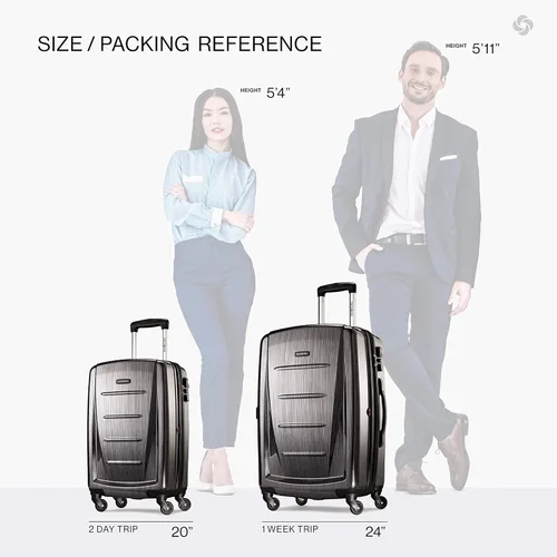 Miniatura 127 de Samsonite Winfield 2 Equipaje rígido con ruedas giratorias, Azul profundo, Juego de 3 piezas (20/24/28)