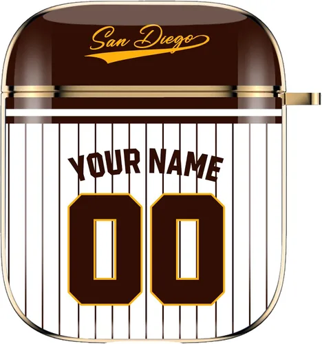 Miniatura 8 de Funda de béisbol personalizada con nombre y número para Apple AirPods de 2ª y 1ª generación, Arizona personalizada para fanáticos de los deportes