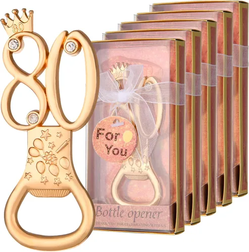 Miniatura 11 de 24 cajas de abrebotellas con temática de oro rosa para cumpleaños número 40, regalos de fiesta de boda, recuerdos de fiesta de cumpleaños