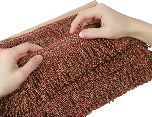 Miniatura 12 de Cortina de flecos de lingotes de 5 yardas/2.5 pulgadas, adornos de tela con flecos para el hogar, accesorios de costura para manualidades, ropa