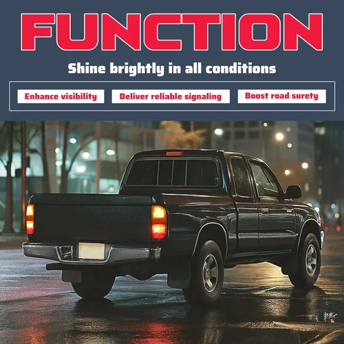 Miniatura 6 de ECOTRIC lámpara de luz trasera con bombilla(s) compatible con camioneta Toyota Tacoma 1995-2000 reemplaza TO2801116 8155004030 luz trasera trasera