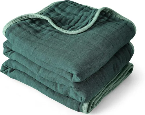 Miniatura 14 de ZPECC Manta de muselina para bebé más gruesa, 30x40 de algodón orgánico para recién nacido, colcha hipoalergénica para bebé, elementos esenciales