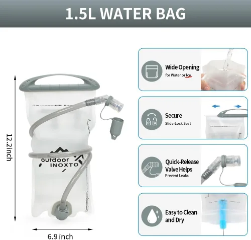 Miniatura 2 de IX INOXTO Chaleco de hidratación para correr para hombres y mujeres, mochila de agua para correr, paquete de hidratación de 3 litros, para correr