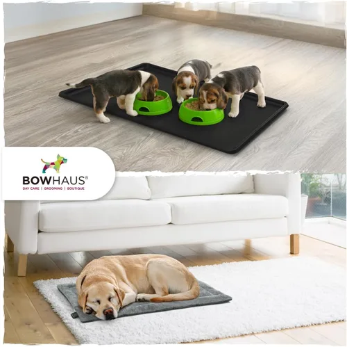 Miniatura 8 de Almohadilla y bandeja lavable a máquina BOWHAUS para jaula de perro de 24 pulgadas, alfombra plana antideslizante y cómoda para dormir y bandeja