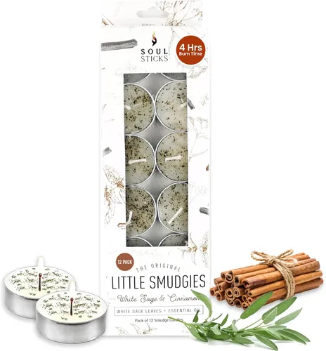 Miniatura 15 de SOUL STICKS Paquete de 12 velas Little Smudgies para limpieza de casa, meditación, curación de chakras, fabricadas con cristales y hierbas