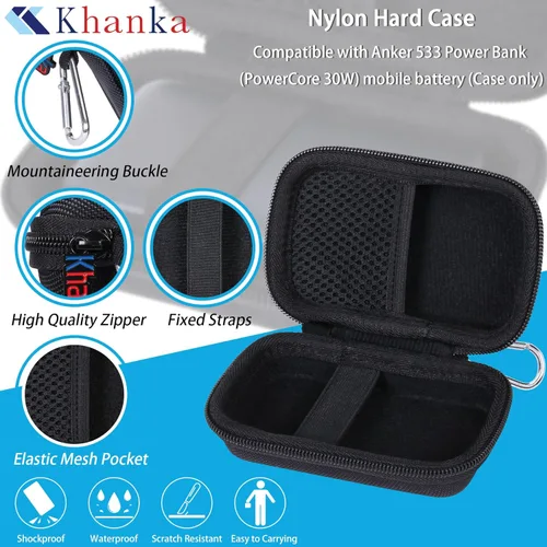 Miniatura 5 de khanka Funda de viaje rígida de repuesto para Anker 533 Power Bank/Anker Nano Power Bank, cargador portátil de 10000 mAh (PD 30 W máx. Leistung)
