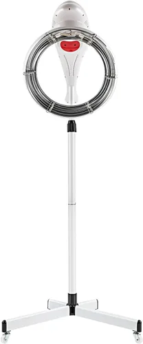Miniatura 8 de YIYIBYUS Secador de pelo de pie, procesador profesional giratorio orbitante para teñir el cabello, tratamiento con aceite, secado de cabello, Gris
