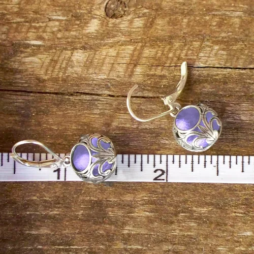Miniatura 60 de Bottled Up Designs Aretes de encaje vintage hechos a mano, plata esterlina, ecológicos, fabricados en Estados Unidos, regalos de cumpleaños, día