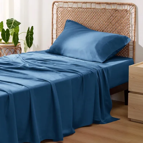 Miniatura 62 de Bedsure Juego de sábanas de tamaño King, sábanas refrescantes King, rayón derivado del bambú, bolsillo profundo de hasta 16 pulgadas, sábanas 03