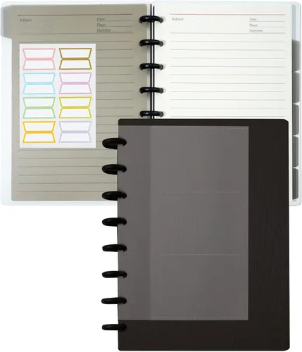Cuaderno de espiral encuadernado en disco Yoment Personalizable Diario en espiral recargable Cuaderno de 5 asignaturas con páginas removibles 120