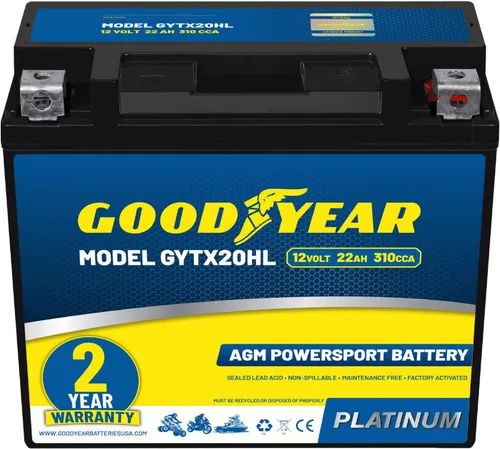 Miniatura 21 de Goodyear GYTX4L - Batería AGM de 12 voltios 4 AH, 50 CCA, recargable de alto rendimiento, sin mantenimiento, SLA - AGM para motocicleta, ATV, UTV, 4