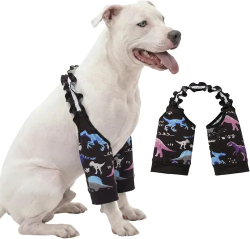 LovinPet Mangas delanteras para perros medianos y grandes, protección de codo elástica en 4 direcciones, recuperación antilamos, prevención de calor