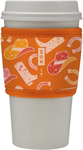 Miniatura 115 de Sok It HotSok Coffee & Tea - Funda de neopreno con aislamiento reutilizable (floral abstracto)