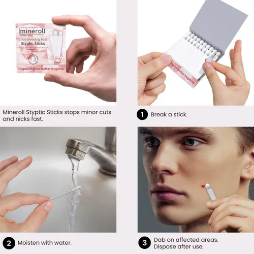 Miniatura 7 de Styptic - Accesorios para afeitado (4 paquetes, 80 varillas) detiene el sangrado para raspaduras de afeitar y cortes menores para hombres y mujeres