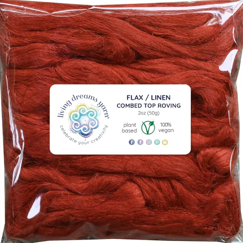 Miniatura 23 de Fibra de algodón para hilar, mezclar, fieltro y arte de fibra. Suave peinado vegano Top Roving. Merlot