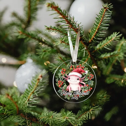 Miniatura 5 de KatAndNat Adorno de Axolotl - Adornos de Navidad de Axolotl, Adornos de Anfibios para Árbol de Navidad - Regalos Lindos de Axolotl para Niñas, Niños