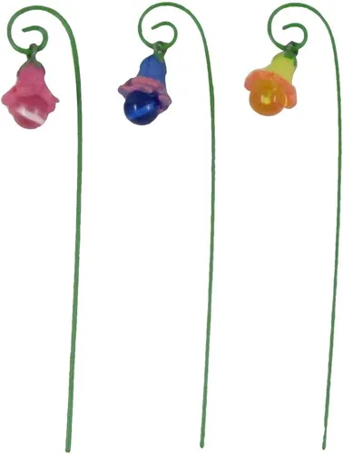 Miniatura 3 de Treasure Gurus - Juego de 3 piezas en miniatura que brilla en la oscuridad, juego de soporte de selección de flores para jardín de hadas, accesorio
