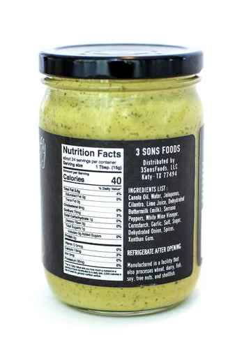 Miniatura 2 de Diablo Verde Salsa, galardonada, salsa cremosa de cilantro, nivel de calor caliente, (paquete de 2) botella de 12.5 onzas, hecha con cilantro, ajo