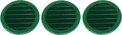 Miniatura 10 de Cubierta redonda de rejilla de rejilla de reptil de rejilla de ventilación de aire de plástico verde o bronceado de 2 pulgadas (6, bronceado)