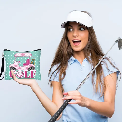 Miniatura 6 de Skylety 9 bolsas de cosméticos de regalo de golf, bolsa de maquillaje, bolsa organizadora de artículos de tocador cosméticos, regalos de golf