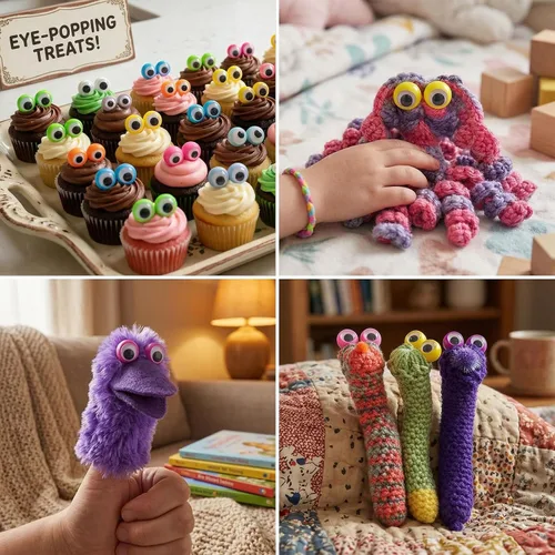 Miniatura 7 de 3 Otters Marionetas de dedo para niños pequeños, anillos Googly Eye On para niños, recuerdos de fiesta, premios escolares, bolsas de regalo
