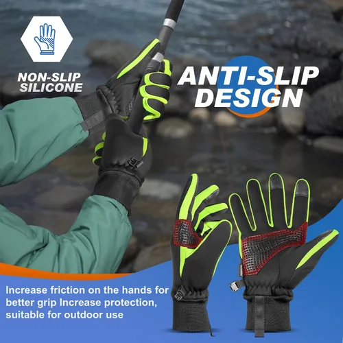 Miniatura 4 de Sukeen Guantes de invierno para hombre y mujer, guantes antideslizantes para pantalla táctil, guantes cálidos para correr, conducir, ciclismo