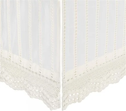 Miniatura 6 de Crane Baby Falda de cuna de ganchillo, falda de cama color crema para cunas, acento festoneado bohemio neutro para bebés niños y niñas, falda