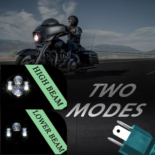 Miniatura 6 de SKTYANTS Faro delantero de motocicleta de 7 pulgadas LED rojo Faro de motocicleta proyector compatible con Touring Street Electra Glide Road King