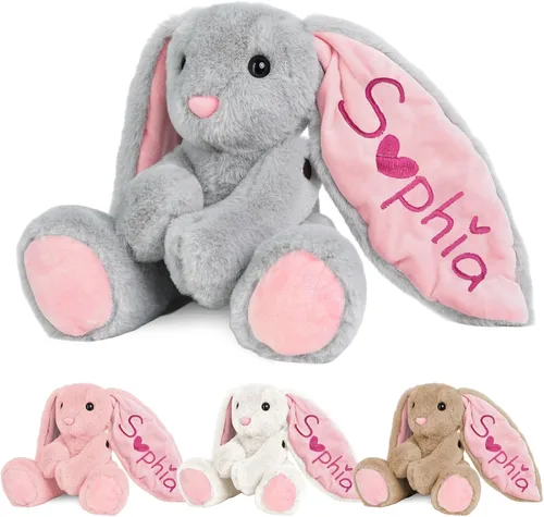 Miniatura 9 de Oso de peluche personalizado con nombre bordado, animales de peluche personalizados para bebés, juguetes de peluche de oso para regalos de niña de 3
