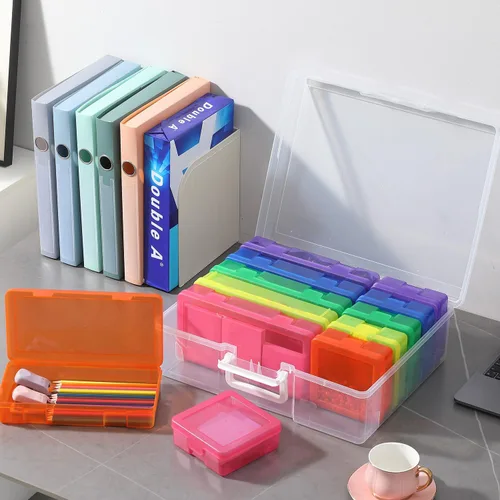 Miniatura 6 de Caja de almacenamiento de plástico para artes y manualidades, cajas de almacenamiento y organizadores con organizadores de caja de almacenamiento