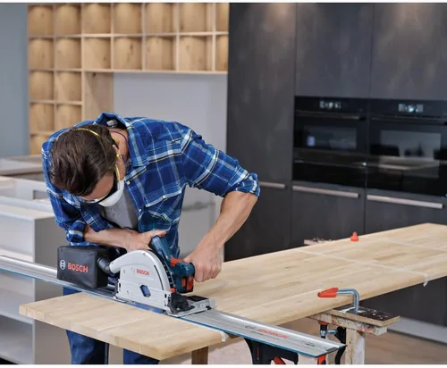 Miniatura 3 de Bosch GKT18V-20GCL PROFACTOR 18V listo para conectar 5-1/2 Pulg. Sierra de calado con acción de inmersión (herramienta desnuda)