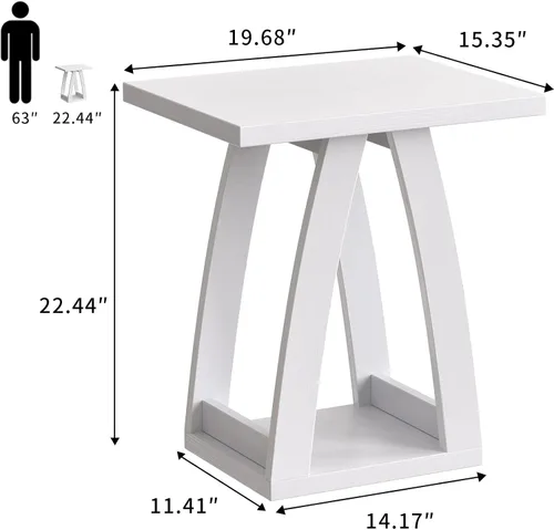 Miniatura 3 de Mesas auxiliares para sala de estar, juego de 2. Mesas auxiliares para sala de estar. Mesa auxiliar al lado del sofá. Mesa auxiliar moderna