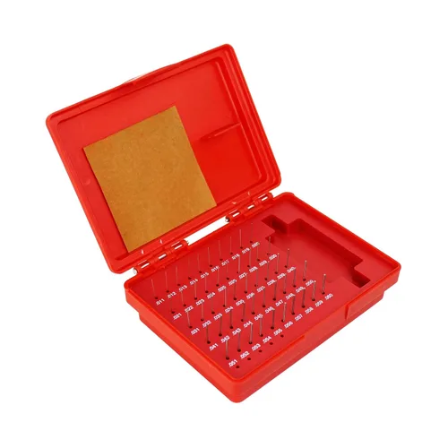 Miniatura 5 de HFS(R) Juego de Calibradores de Pasador de Acero Minus Gage M0 con Estuche de Plástico para Carpinteros y Mejoras del Hogar 0.011-0.060" 50 piezas