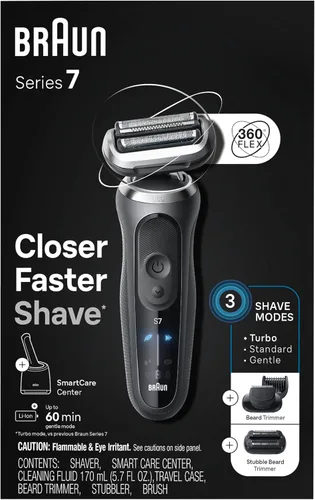 Miniatura 12 de Braun Series 7 - Afeitadora eléctrica para hombres, maquinilla de afeitar húmeda y seca, centro de limpieza y carga SmartCare 4 en 1, accesorio