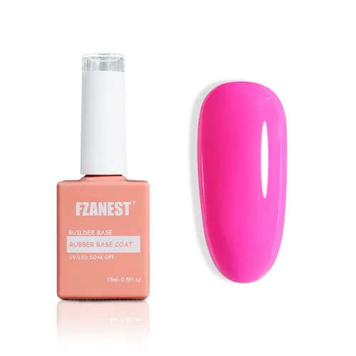 Miniatura 11 de FZANEST - Gel de base de goma para uñas, esmalte de uñas de gel transparente de formación, capa base de goma elástica, gel de extensión en una