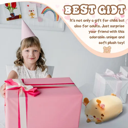 Miniatura 6 de Leitee 4 piezas de animales de peluche a granel de 8 pulgadas, lindos juguetes de peluche para niños y niñas, caja de regalo de cumpleaños, juguetes