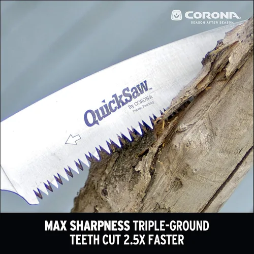 Miniatura 2 de Corona Tools - Sierra de podar QuickSAW de 13 pulgadas Sierra de árbol diseñada para uso con una sola mano Sierra de mano de hoja curvada