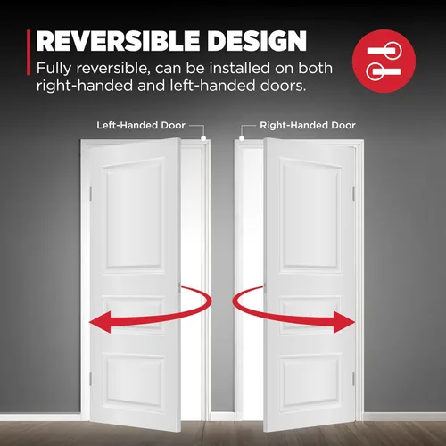Miniatura 6 de Kwikset Henley - Manija de puerta de paso interior, manija para puertas de armario y pasillo, manija reversible sin bloqueo, color negro mate