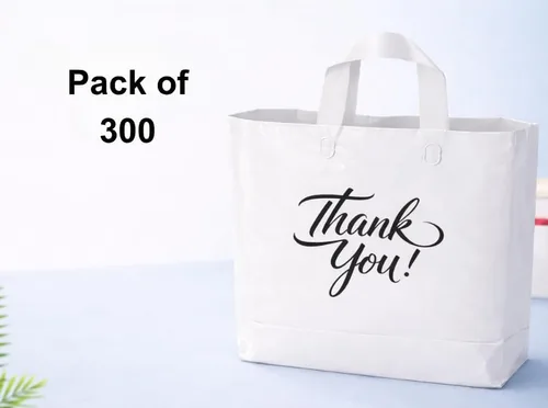 Miniatura 7 de Infinite Pack Bolsas grandes de mercancía de agradecimiento con asa de lazo, bolsa de boutique brillante, refuerzo inferior de 3 pulgadas y 3 mil