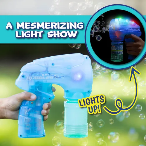 Miniatura 3 de Lanzador de burbujas iluminado: soplador automático de burbujas para niños, juguete de verano al aire libre y fiesta en la piscina