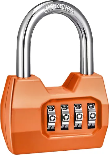 Miniatura 17 de 1 Paquete disecu Candado de Combinación de 4 Dígitos, Impermeable para Exteriores, para Casillero de Gimnasio Escolar, Cerca, Portón, Cobertizo, Rosa