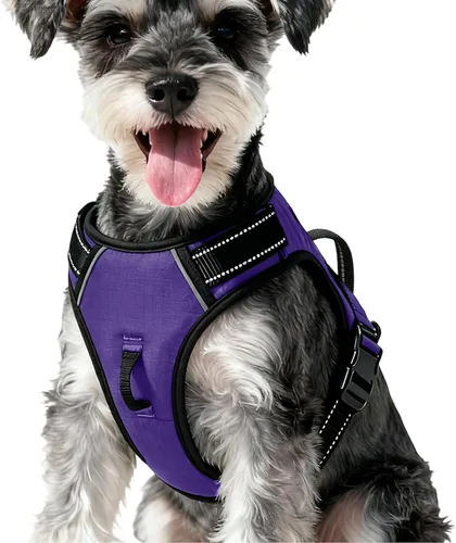 Miniatura 88 de Arnés para perro sin tirones, chaleco reflectante ajustable y acolchado para mascotas con asa de fácil control, fácil de llevar con nudo elegante
