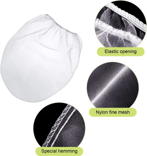 Miniatura 4 de Boao Bolsas de filtro de pintura, bolsas de filtro de pintura de malla fina blanca, filtro de cubo desechable con parte superior elástica