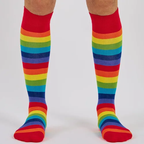 Miniatura 2 de MySocks Calcetines unisex a rayas altas hasta la rodilla