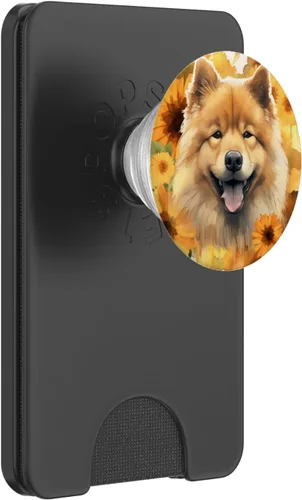 Miniatura 7 de Chow Chow Dog Acuarela Girasol PopSockets Estándar PopGrip