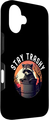Miniatura 3 de iPhone 16 Stay Trashy Funny Raccoon Case
