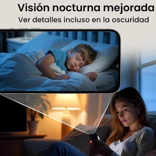Miniatura 4 de javiscam Cámara de seguridad para interiores WiFi 4K 5GHz mejorada 2026, mini cámara de niñera con almacenamiento en la nube gratuito, visión