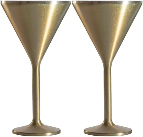 Miniatura 10 de NEWPORT Stemware Collection Premium Vacuum Insulated Stainless Steel Martini Glasses, Lightweight Margarita Glasses, Unbreakable & Stay Cold